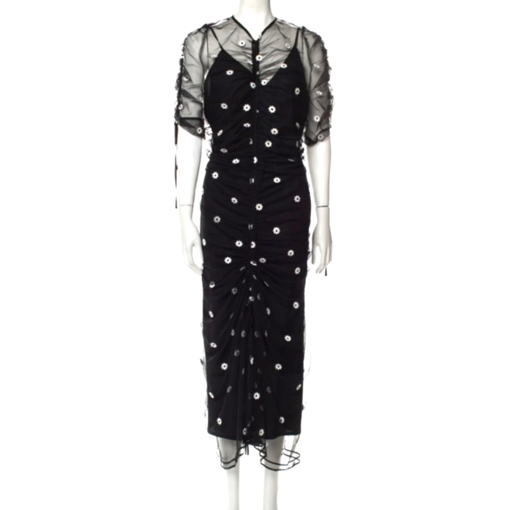 Alice McCall Sheer Black Midi Dress - Picture 2 of 8
